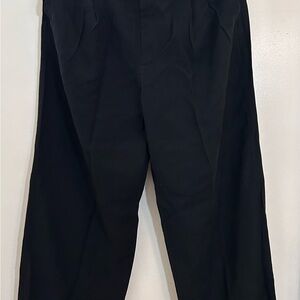 A New Day Pants Women's Size 12 Black Straight Leg Wide Loose 30” Inseam Rayon